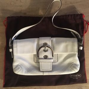 Coach - White Leather Shoulder Bag